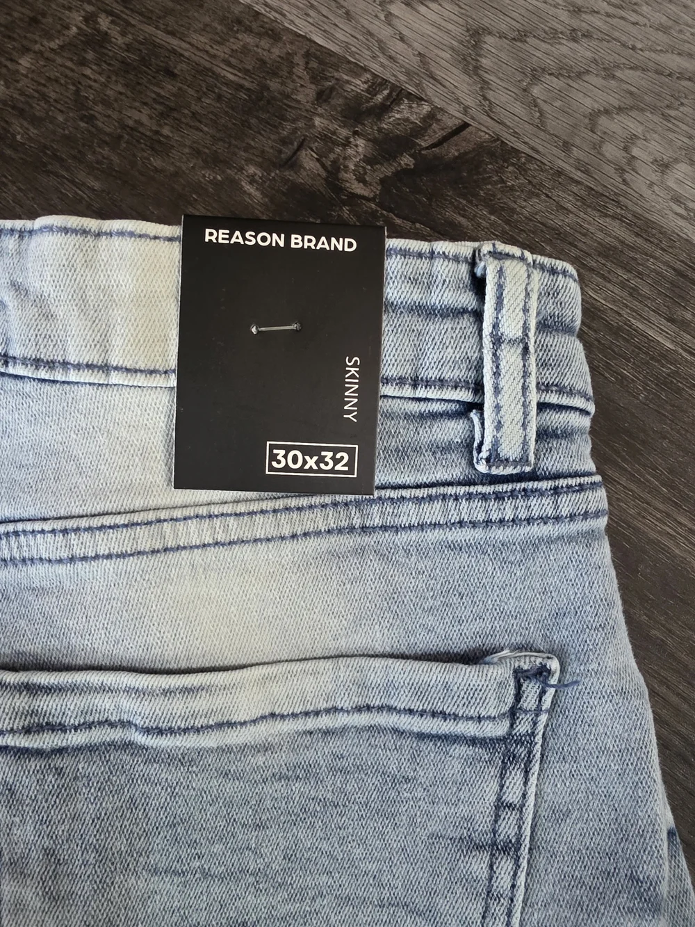 Reason Light Blue Distressed Skinny Jeans